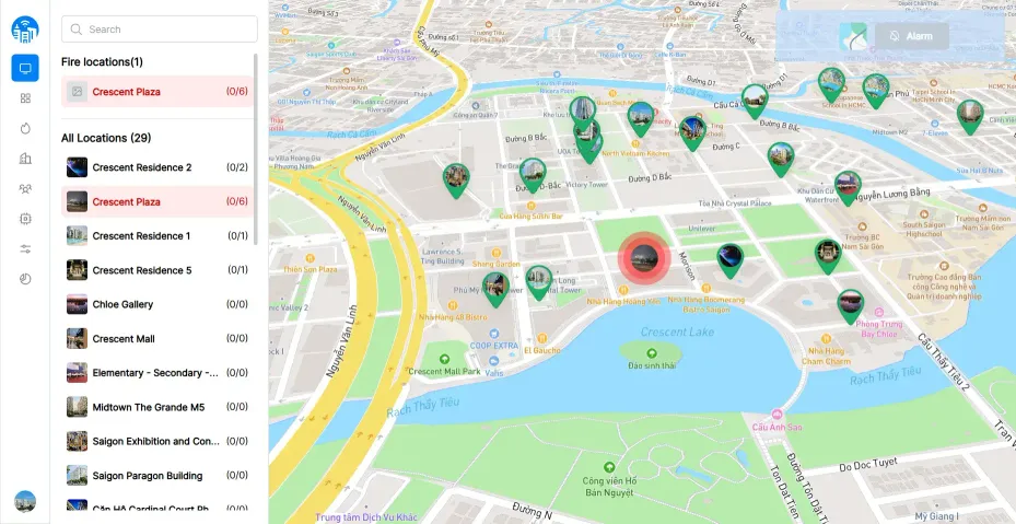 fire-alarm-monitoring-status-dashboard-real-time-fire-location-map-interactive-fire-safety-monitoring